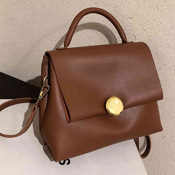 

this year's popular bag women's 2021 new trend autumn versatile fashion buckle messenger feeling hand