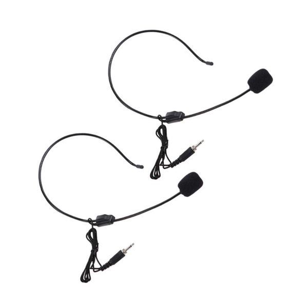 

headphones & earphones 2 pcs head-mounted mic headset microphone speaker for voice
