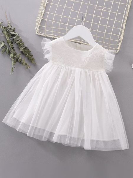 

baby girl mesh babydoll dress she, Red;yellow