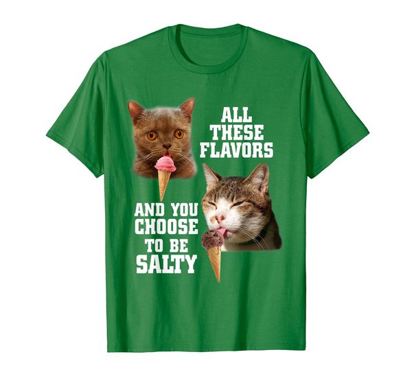 

all these flavors and you choose to be salty with cat, White;black