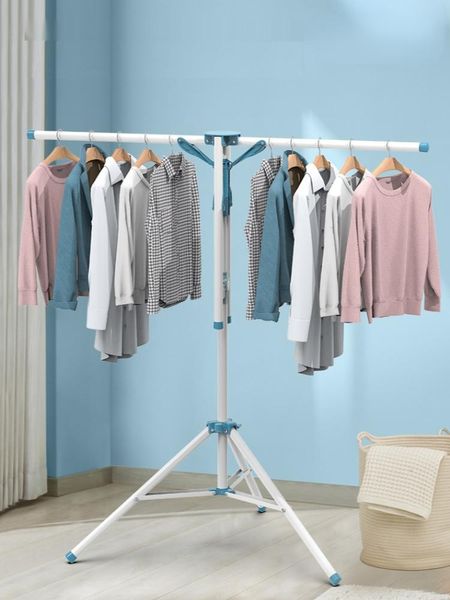 

hangers & racks gy clothes hanger floor folding indoor bedroom cool household retractable stainless steel rod balcony air quilt