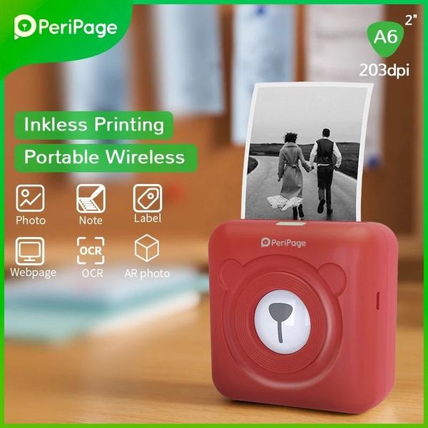 

printers peripage bluetooth thermal po printer mini pocket portable 58mm handheld label for android windows moble phone