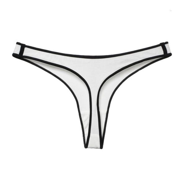 

ladies 2021 low cotton waist sports t-string traceless high elastic large size underwear female trend classic, Black;white