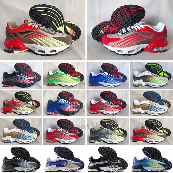 

tn plus 3 iii tuned runners shoes mens trainers chaussures triple white black hyper blue green og neon womens sneakers sports, Black;brown