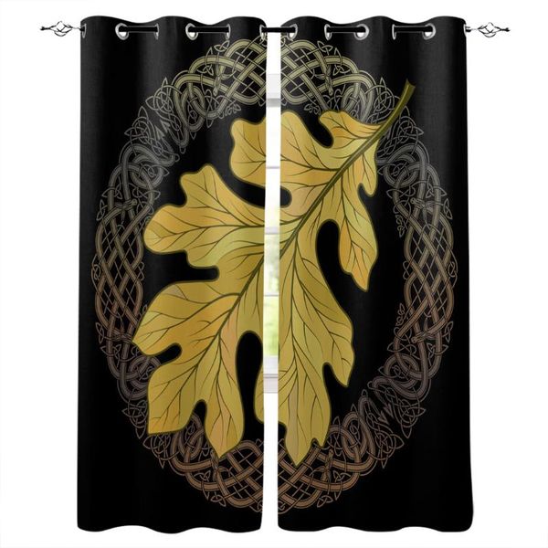 

curtain & drapes plant leaves round lines window home decor curtains for living room bedroom kitchen door