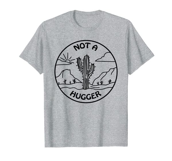 

not a hugger cactus men women t-shirt, White;black