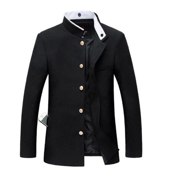 

men's suits & blazers men blazer jackets 2021 spring black slim tunic jacket single breasted japanese school uniform college coat, White;black
