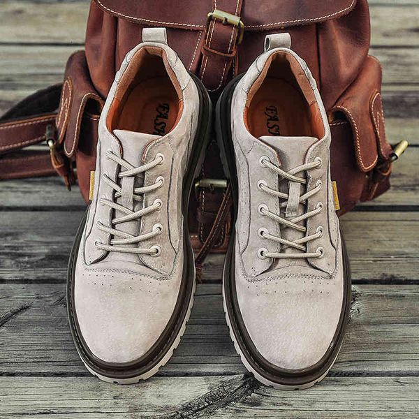 

dress shoes golden sapling classics work fashion men's flat comfortable genuine leather platform casual shoe retro men leisure loa, Black