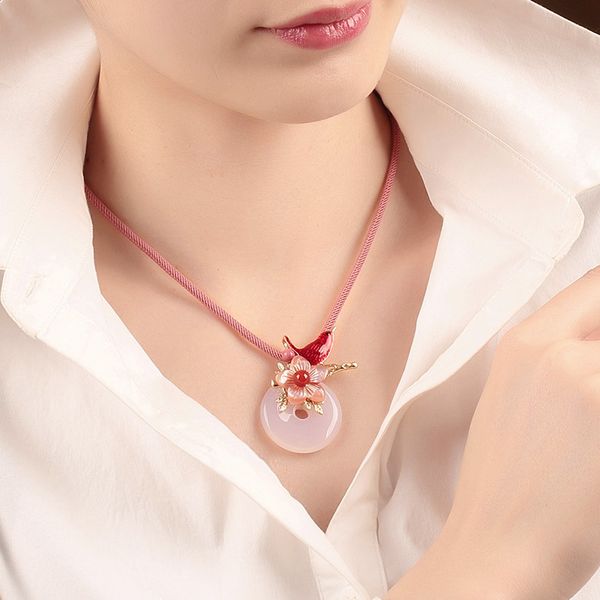 

xianlan311 retro web celebrity agate neck chain pendant necklace clavicle brief paragraph of chinese wind deserve to act the role, Silver