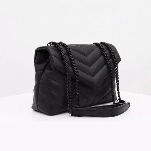

luxury handbag shoulder bag brand loulou y-shaped designer seam leather ladies metal chain clamshell messenger gift box