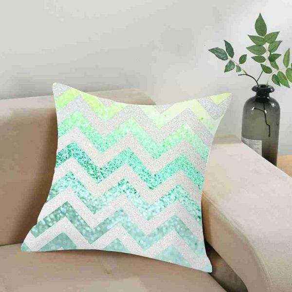 

pillow case light blue green mint cushion cases modern geometry decorative throw print pillows sofa couch pillowcase i6k6