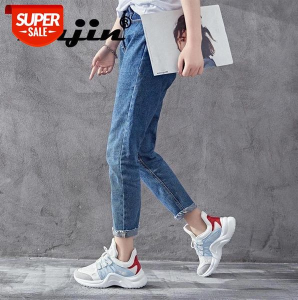 

fujin sneakers women 2021 breathable mesh casual shoes female fashion sneaker high leisure women's white vulcanize shoe platform #3y7c