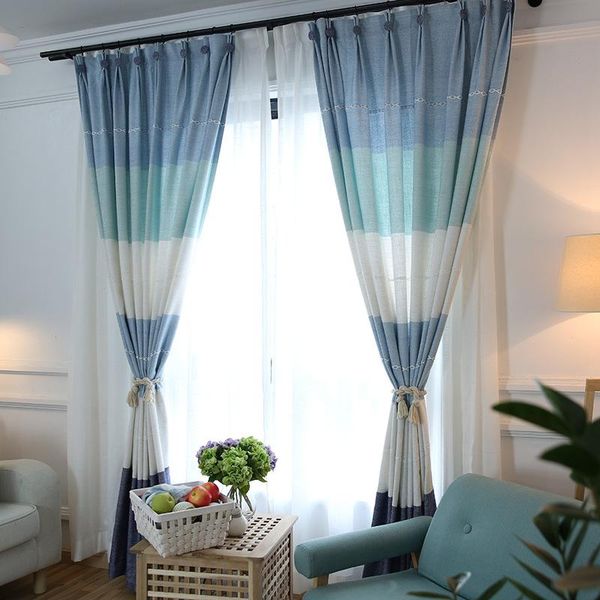 

curtain & drapes 2021 arrival curtains for living room striped faux bedroom window home textile