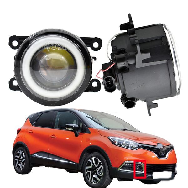 2 pezzi LED DRL Fendinebbia di alta qualità Angel Eye 12v H11 Fendinebbia per Renault Captur 2013-2017