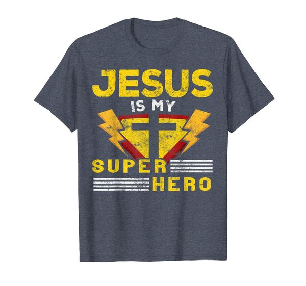 

cool faith based jesus is my super hero t-shirt, White;black