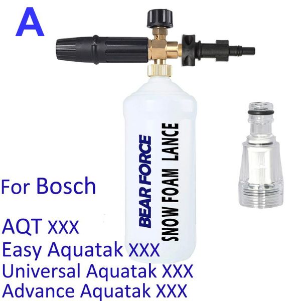 

water gun & snow foam lance nozzle soap generator car clean wash for bosch aqt aquatak high pressure washer