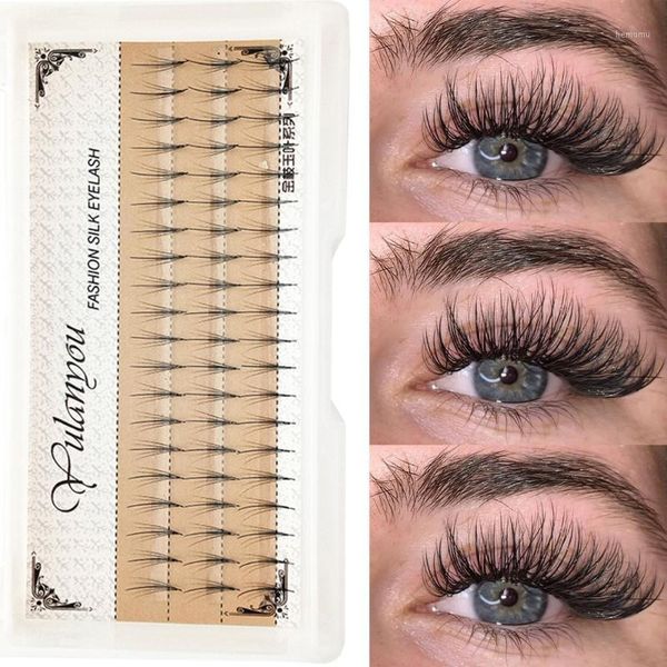 

3d/5d 8 - 15 mm long hybrid fan lashes premade volume eyelash extension effect handmade natural plump eye makeup tool1