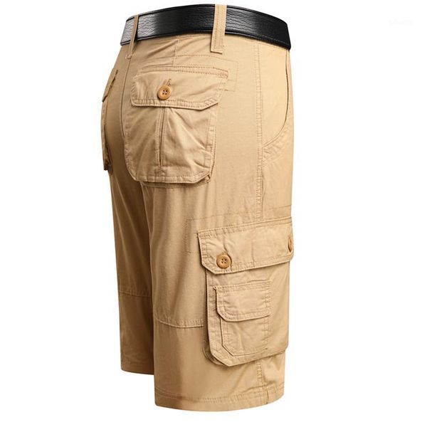 

men's shorts baldauren summer five-point straight simple fashion loose cotton washed casual multi-pocket pants, White;black