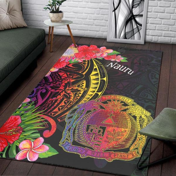 

nauru area rug tropical hippie printed carpet mat for living room doormat flannel print bedroom non-slip floor style-3 carpets