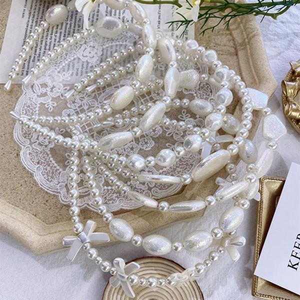 

korean pearl hairband ins simple fashion wild bow headbands for women bride headband wash face hair hoop bands accessories1