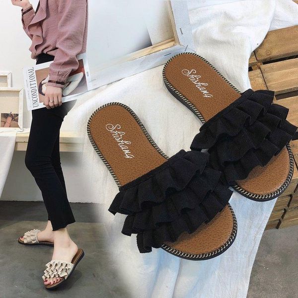 

slippers brand 2021 ladies shoes casual women comfortable spring/autumn/summer, Black