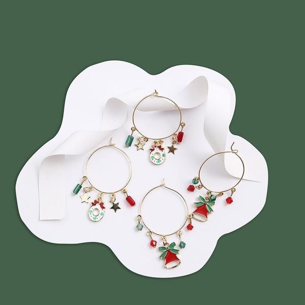 

dangle & chandelier earrings fashion jewelry 2021 cute christmas creative stocking snowman tree santa claus pendant holiday gift, Silver