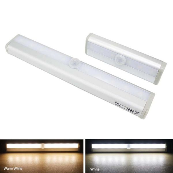

motion sensor light wireless 10 led wardrobe cabinet stairs lamp under counter closet lighting magnetic stick-on night