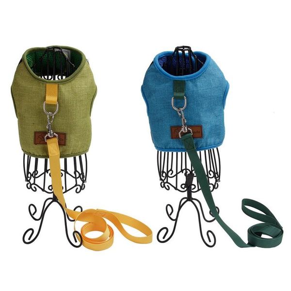 

dog collars & leashes harness nylon pet and leash set outdoor small medium durable dogs supplyadjustable soft breathable