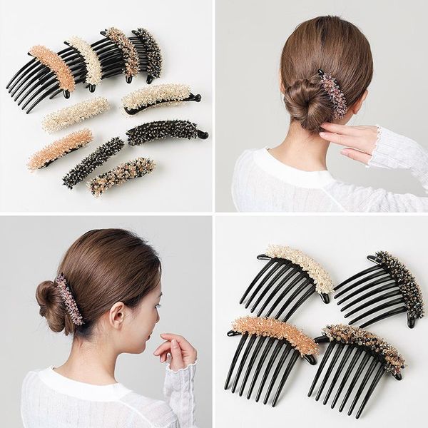 

hair accessories crystal beads beadded comb pin girls women headwear