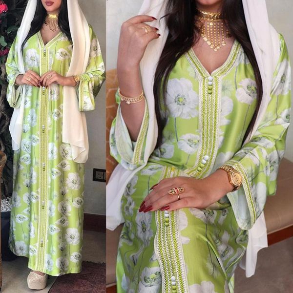 

ethnic clothing md abayas for women dubai muslim wedding party long dresses bohemian floral kaftan moroccan turkey malaysia kimono 2021, Red