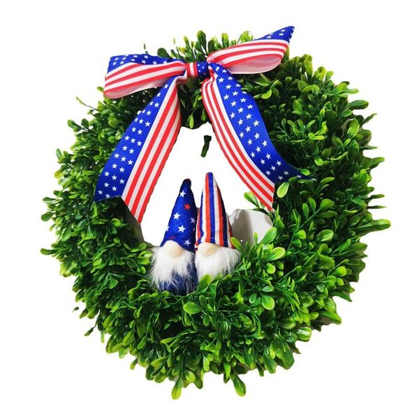 

independence day gnome faceless doll wreath front door wall ornaments home party supplies festive decorative flowers & wreaths