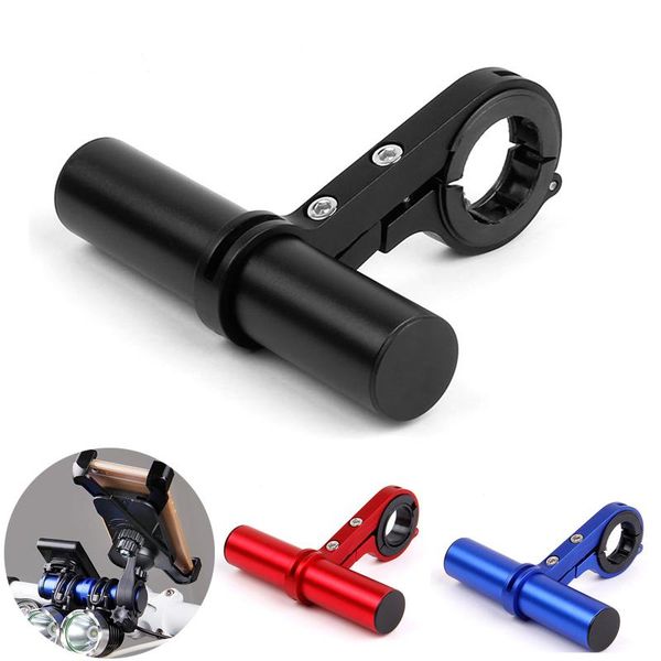 

bike handlebars &components 10cm carbon tube bicycle handlebar extender mount mountain mtb cycling headlight bracket lamp holder
