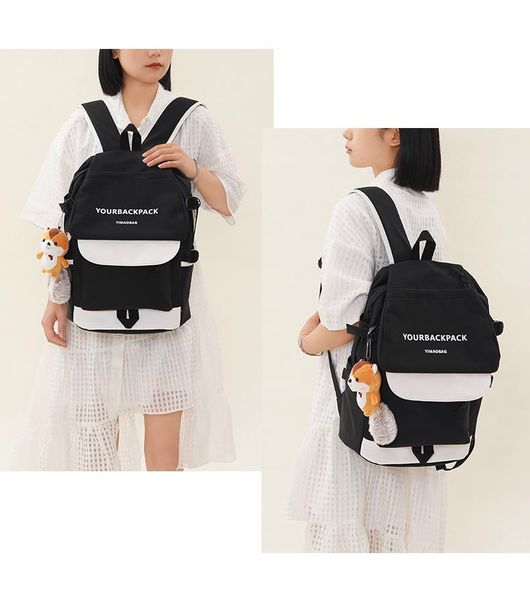 

backpack j3618 - leisure multi-function trend solid color large capacity