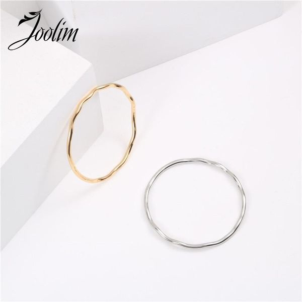 

link, chain joolim high end pvd plated symple irregular solid bracelet wholesale drop supplier, Black