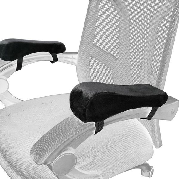 

chair covers 1 pair office memory sponge armrest pad comfortable cushion (black)