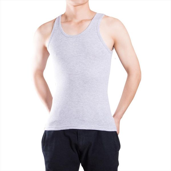 

mens vest summer korean style stretch polyester cotton tight fitting racer muscle sportswear casual solid color, White;black