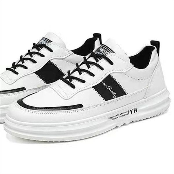 

dress shoes 2021 summer breathable small white board korean version versatile casual sports fashion men's sho, Black