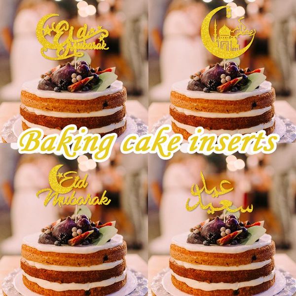 

other festive & party supplies islamic eid cake insert card chic fashion decoration by handmade custom 4pcs mixed type ghs99