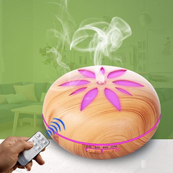 

550ml air humidifier aroma essential oil diffuser wood grain ultrasonic cool mist for office home living room humidifiers