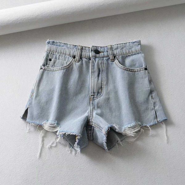 

jeans high waist worn women's denim shorts king similar style washed pants, Blue