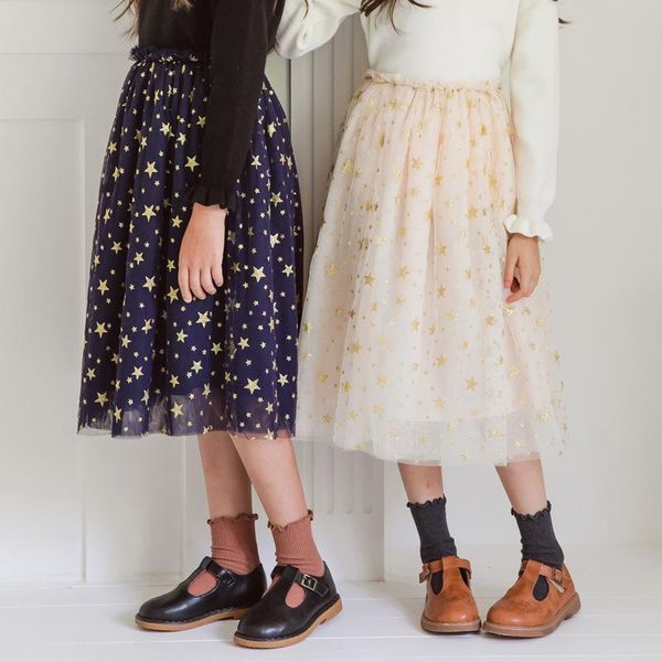 

skirts 2021 spring and autumn girls sequin mesh style baby princess kids fashion casual a-line skirts,, Blue