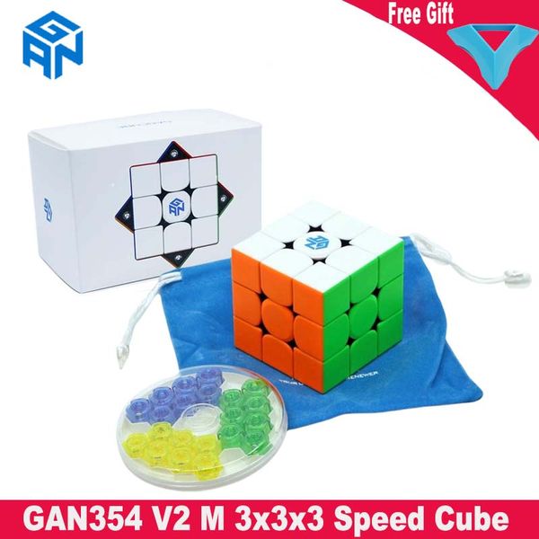 

gan 354m v2 magnetic magic cube 3x3 explorer version gan354m speed cube for wca professional toys for kid cubo magico 3x3x3