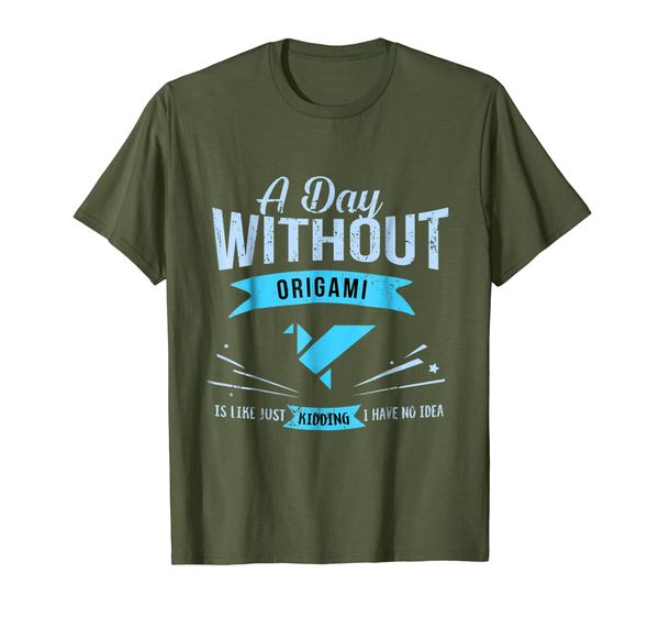 

a day without origami is like.. funny origami tshirt, White;black