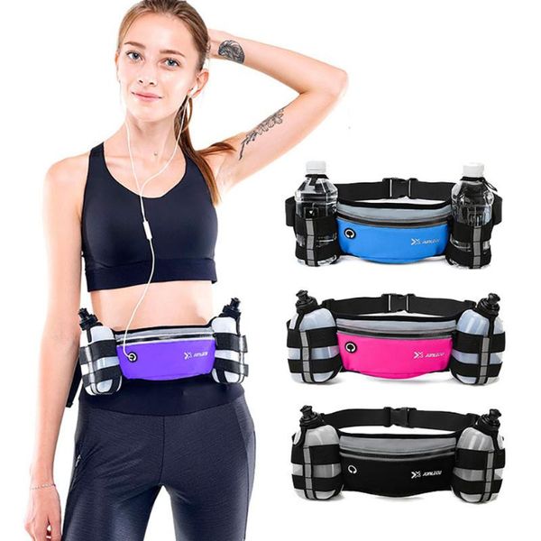

outdoor bags sports waist bag water bottle large capacity marathon running belt mobile phone storage small