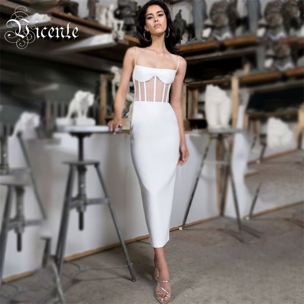 

trendy striped mesh splicing design sleeveless celebrtiy party club bandage slip dress vestido 210520, Black;gray