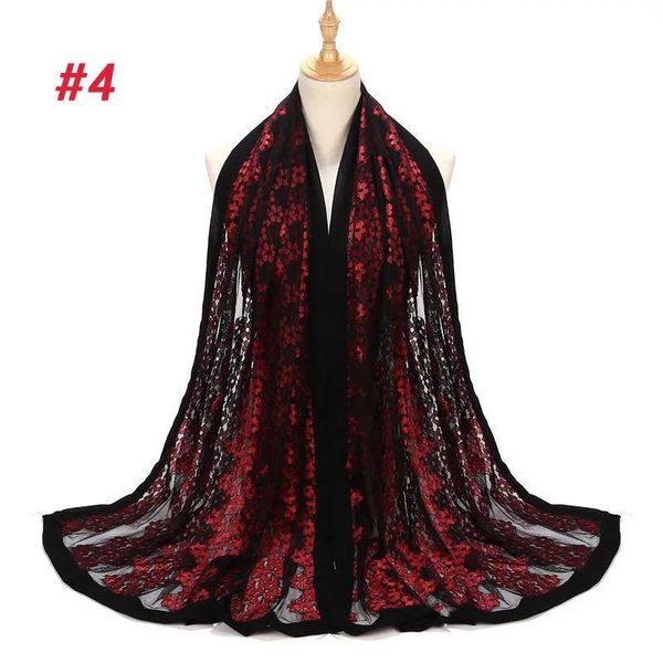 

scarves wholesale floral lace scarf for women, Blue;gray