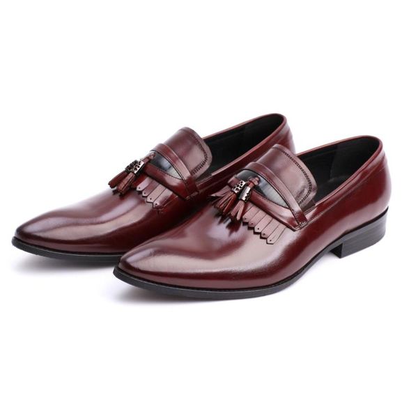 

dress shoes men's leather oxfords large size cowhide business, Black