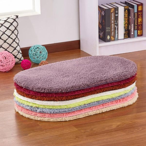 

bath mats 40*60cm colorful soft mat toilet kitchen floor feet pad living room doormat anti slip super absorbent bathroom carpet