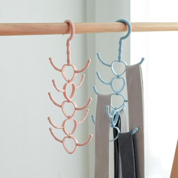 

rotatable ten-prong hanger windproof tote bag holder tie scarf clasp space-saving storage rack hangers & racks