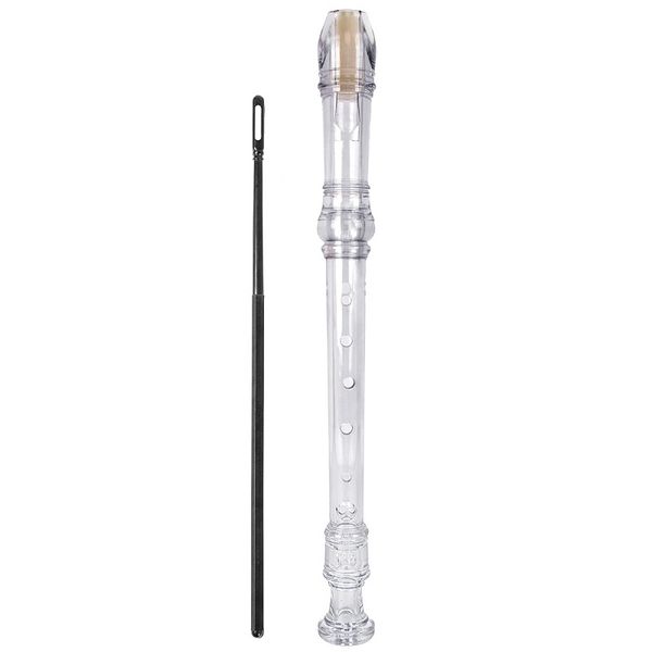 

translucent recorder flute 8 hole key of c gifts for kids with cleaning rod